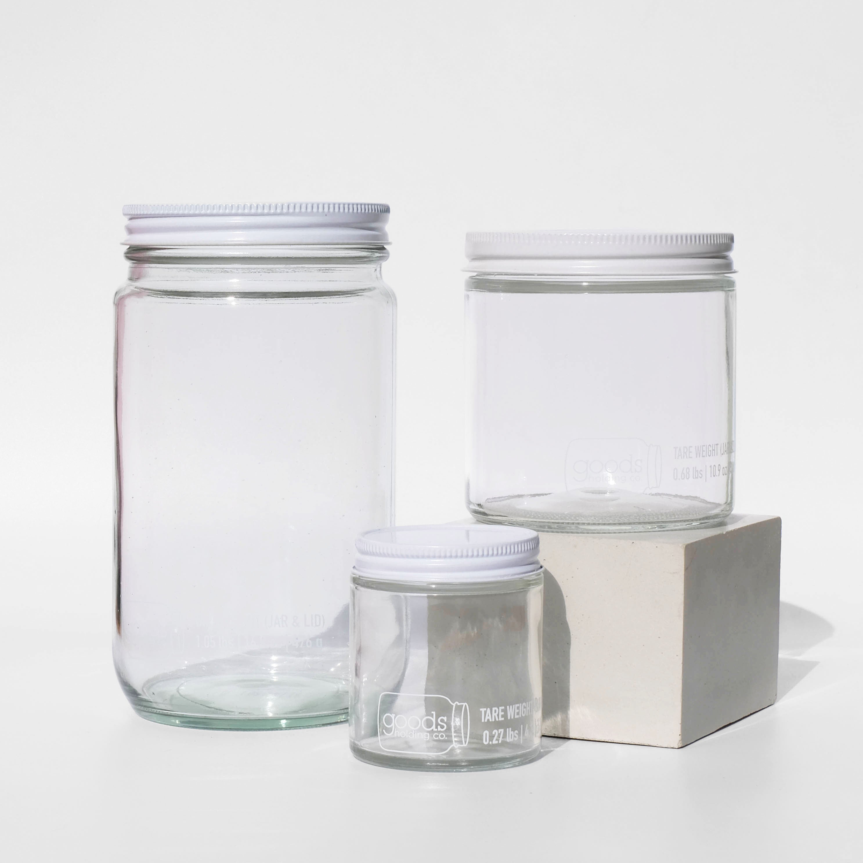 16 oz Eco Mason Glass Jar with Black Lid
