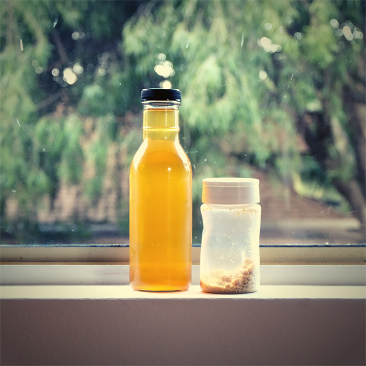 Bottles in a window