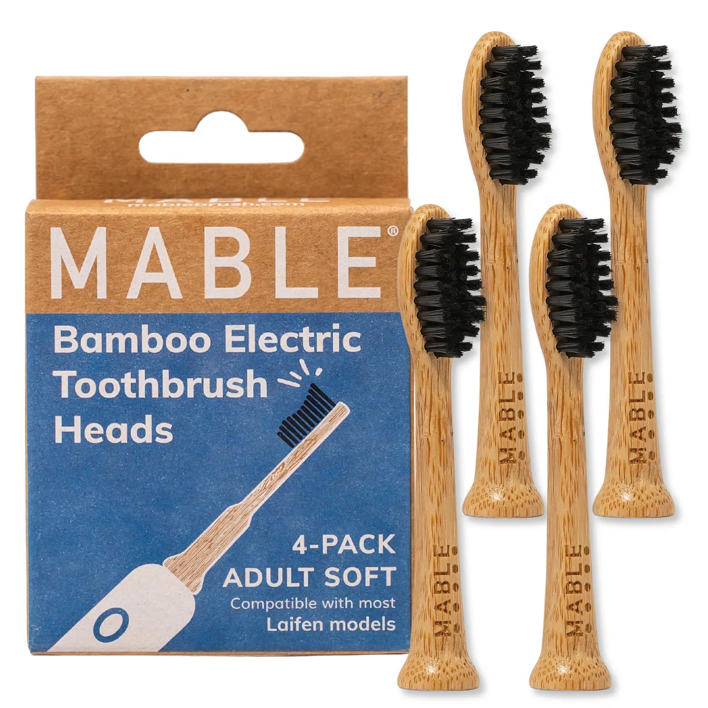 Bamboo Electric Toothbrush Head (4-pack)