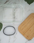 Airtight Glass Container with Bamboo Lid