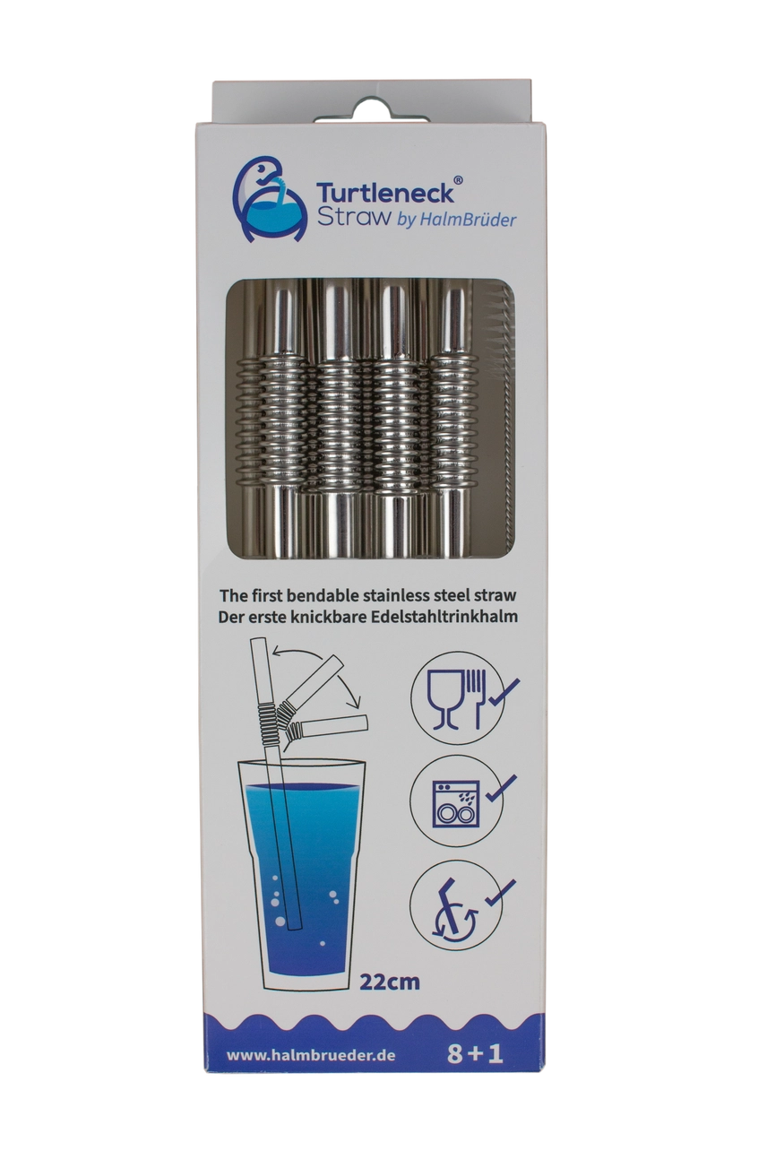 Turtleneck Stainless Steel Bendable Straw Sets