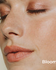 bloom lip balm on model