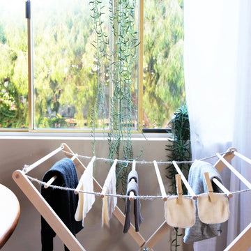 birch indoor clothes drying rack