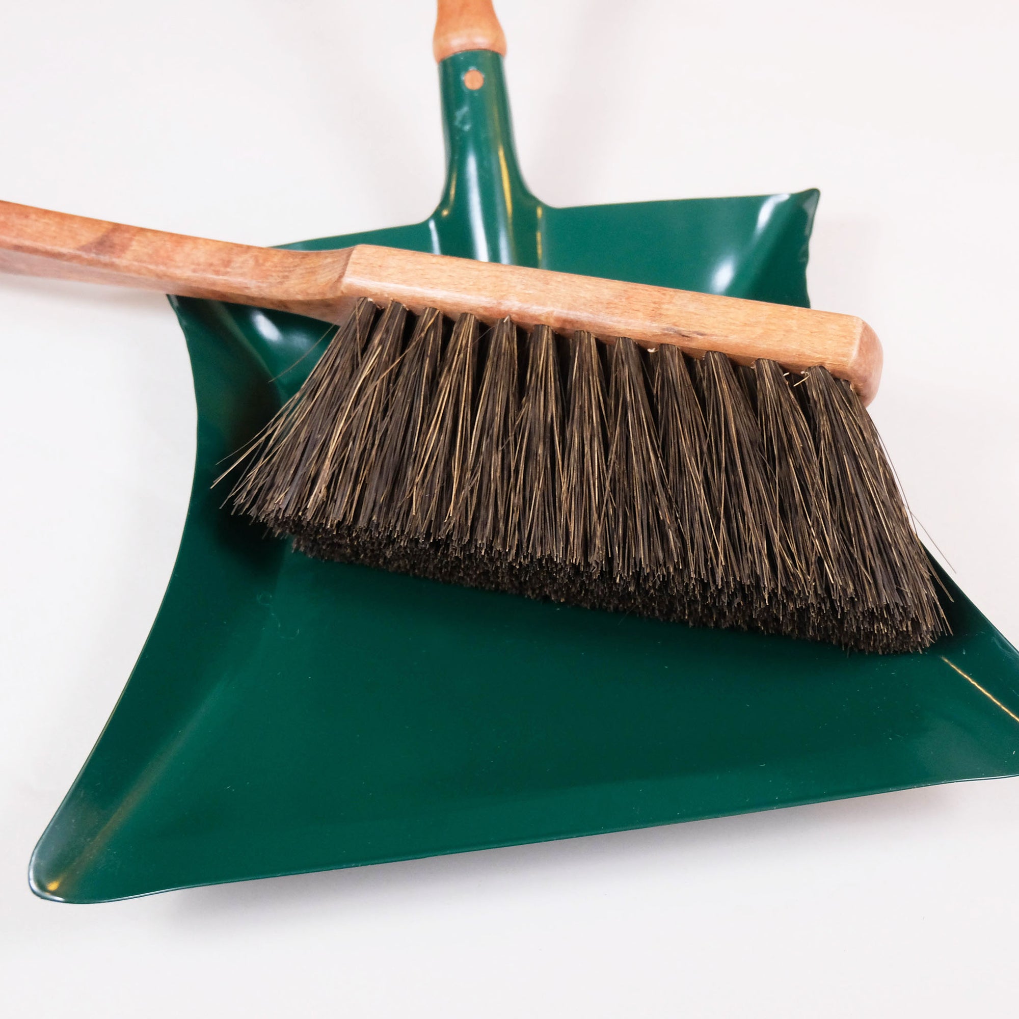 hand brush and dust pan green