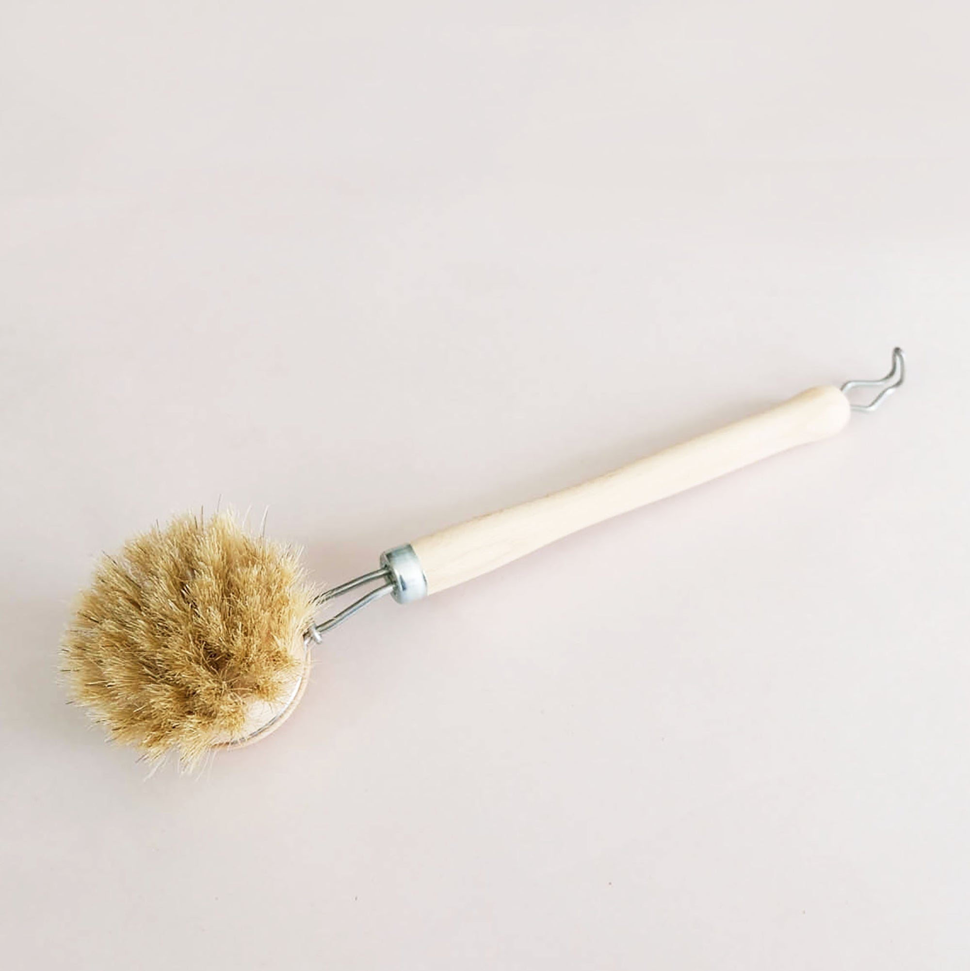 wood dish brush with removable head