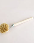 wood dish brush with removable head