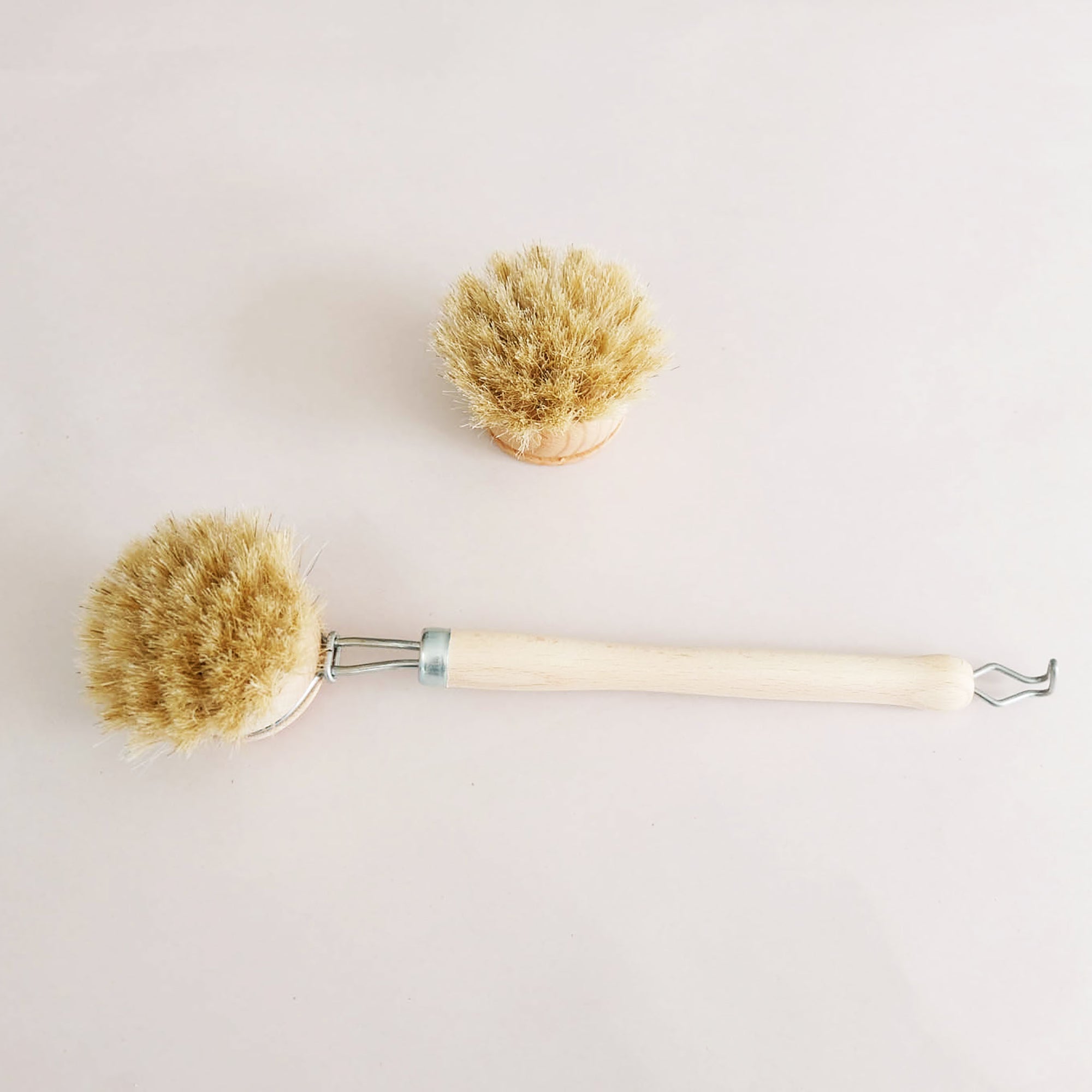 wood dishbrush and removable head