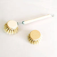 wood dishbrush with removable head