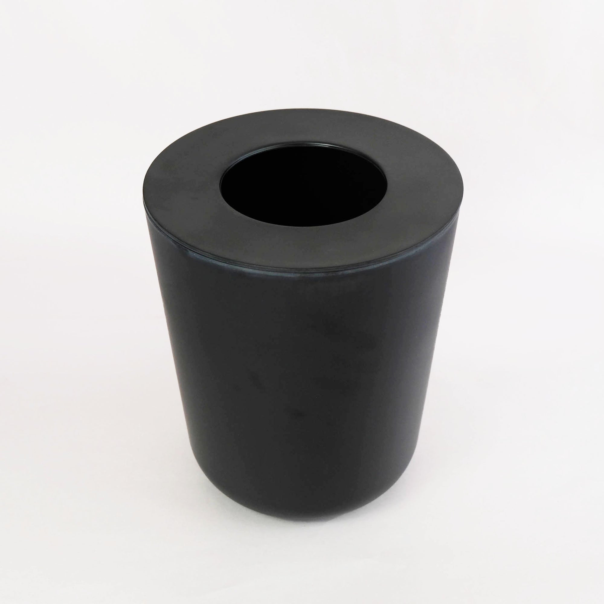 bamboo fiber waste bin black