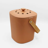 teracotta bamboo compost canister