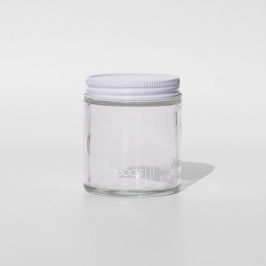 4 oz. glass jar with tare