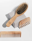 wooden brush and combs