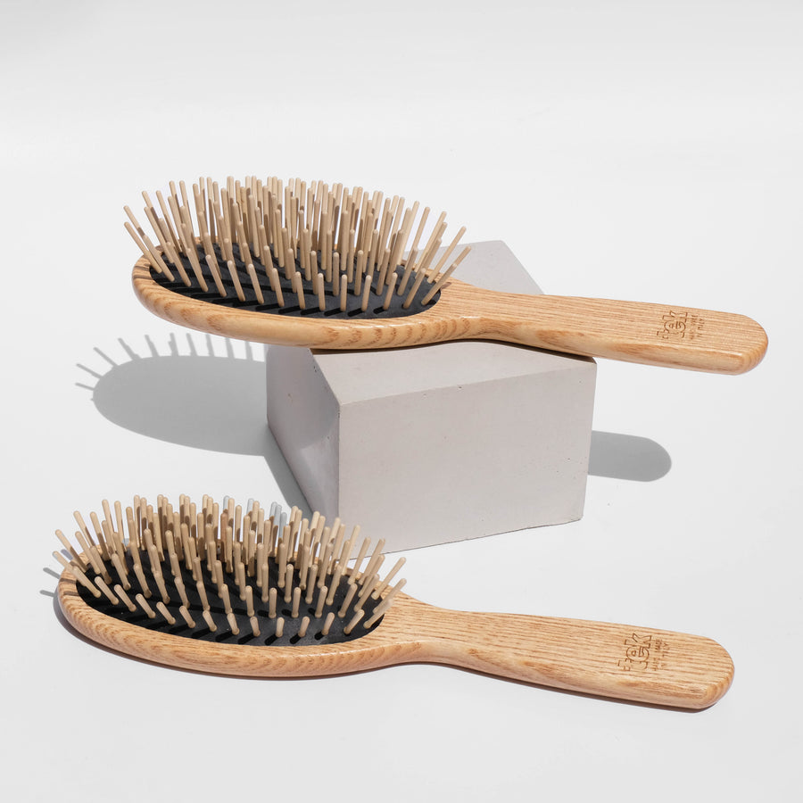 wooden hairbrushes