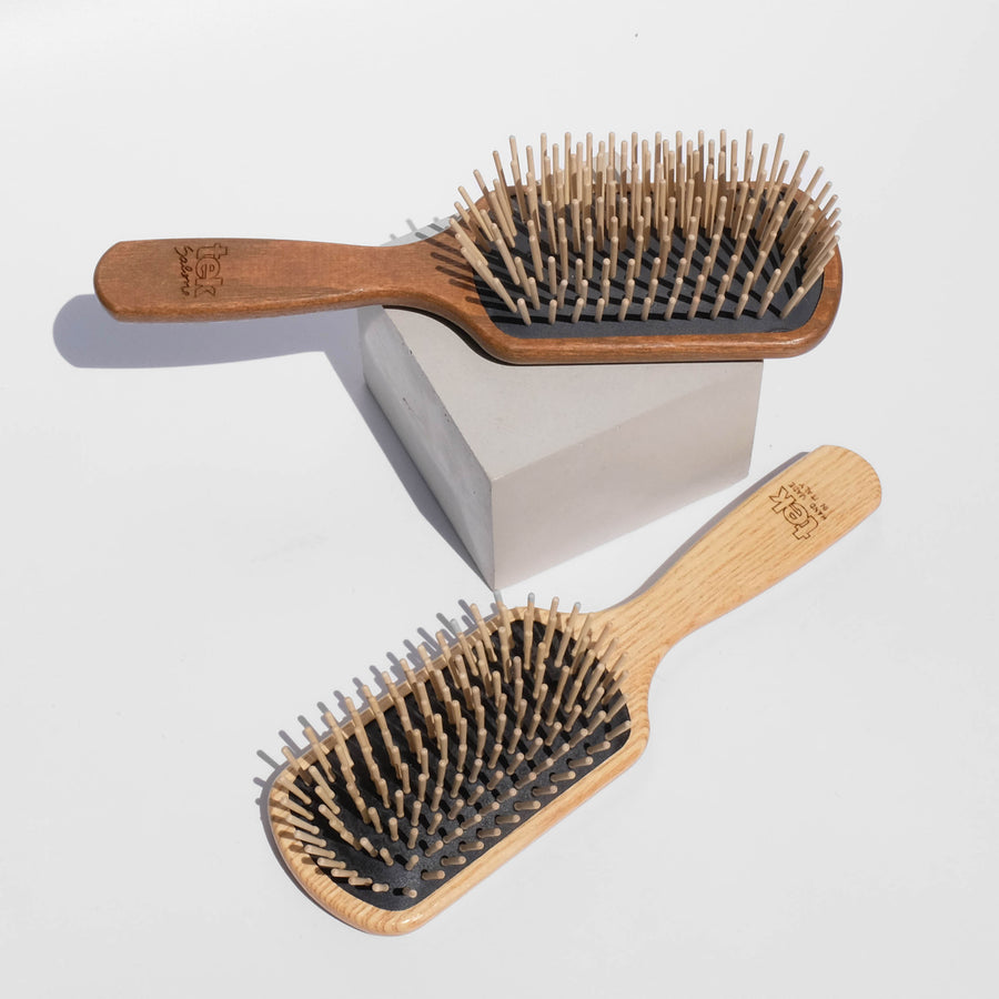 wooden hairbrush