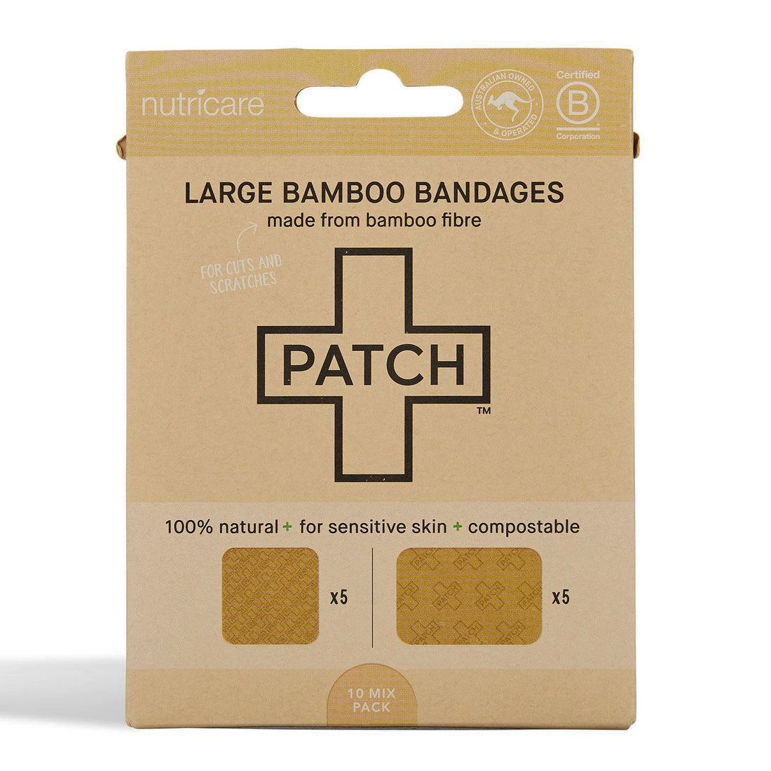 bamboo bandages in packaging