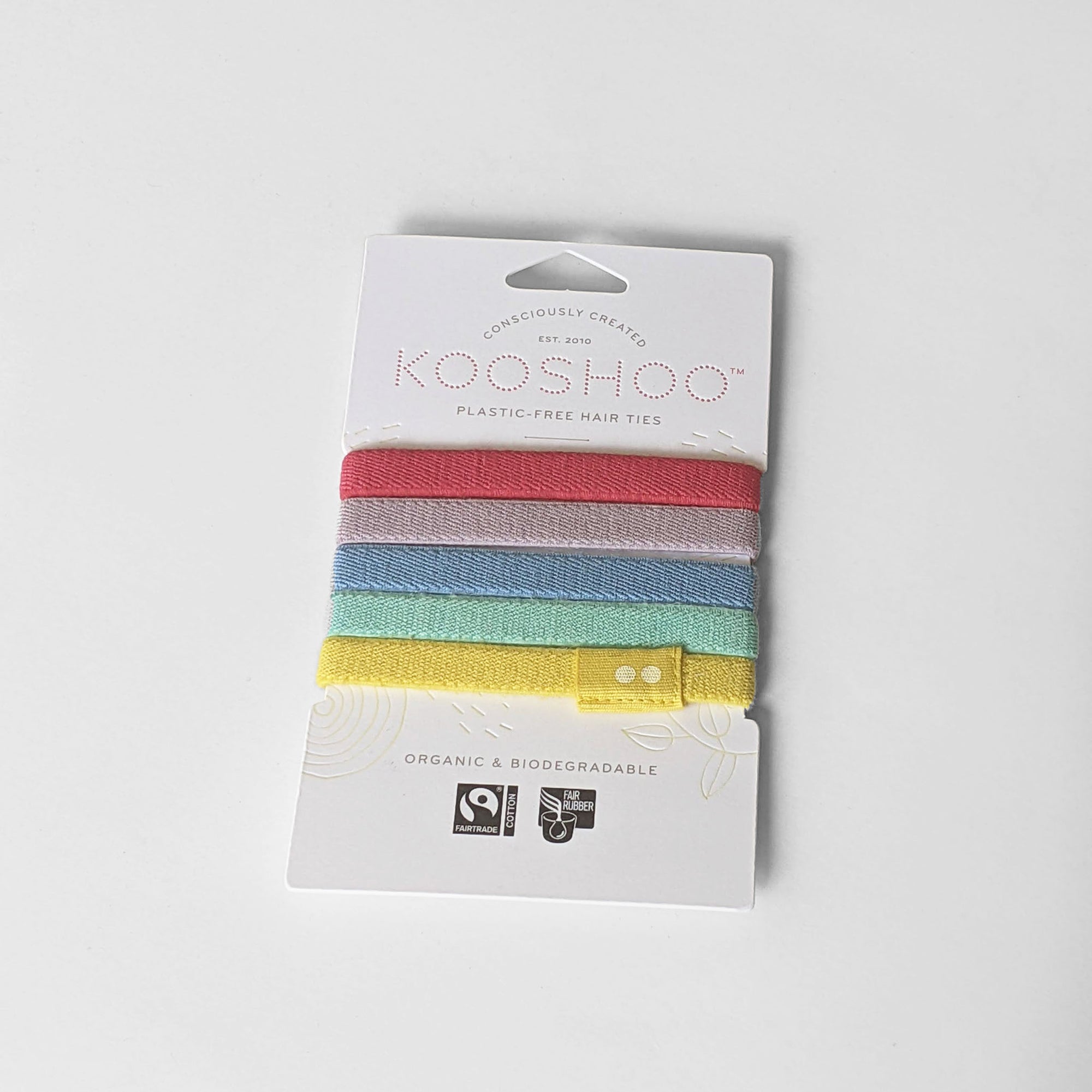 plastic free hair ties rainbow