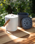 bamboo compost canisters